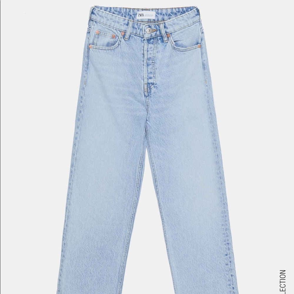 NWT ZARA High Rise Straight Leg Jeans